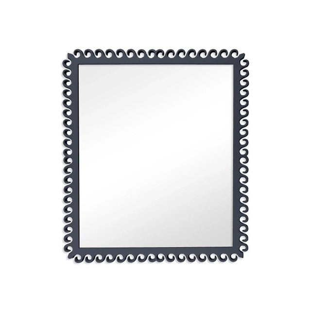 Contemporary Fleur Home Carnival Gras Rectangle Mirror in Hale Navy, 27x38 For Sale - Image 3 of 3