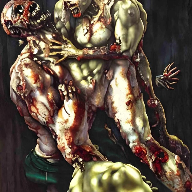 Metamorphic Dread becomes an artistic metamorphosis of suffering, portraying a figure whose very form seems to undergo a...