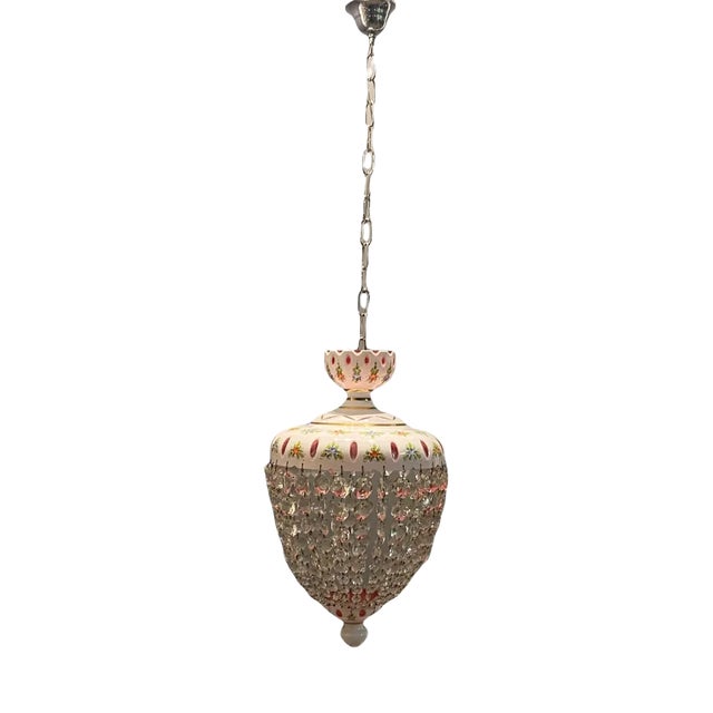 Venetian Murano Glass Pendant Lamp For Sale