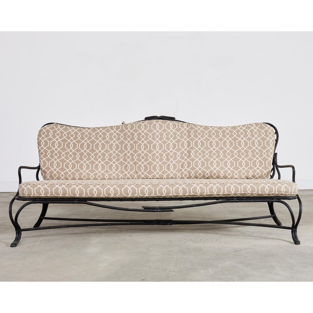 Neoclassical Rose Tarlow Style Iron Twig Garden Six-Piece Patio Suite For Sale - Image 3 of 18