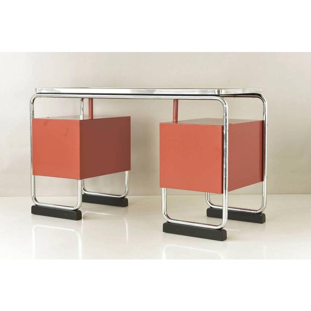 Vintage German Steel Tube Desk, 1950 For Sale - Image 6 of 14