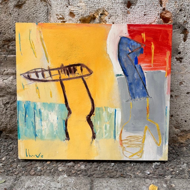 Acrylic on panel “Abstract Composition”, Lorenzo Colomo, Contemporary Art, 21st Century – Castile and León, Spain...