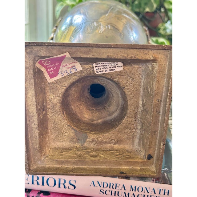 Mid 20th Century Solid Brass Neoclassical Urn Acanthus Leaf Vase For Sale - Image 9 of 9