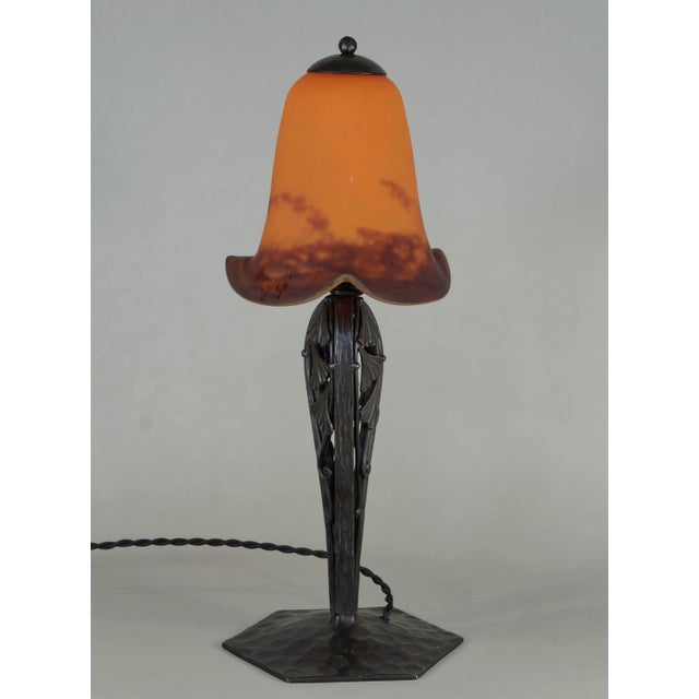 1920s French Art Deco Table Lamp by Degue 1920s France For Sale - Image 5 of 10