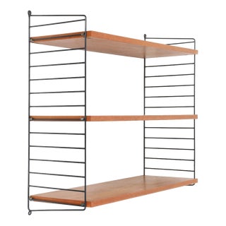 Vintage Teak String Shelf by Kajsa & Nisse Strinning, 1960s For Sale