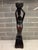 Art Deco Vintage Mid-Century Balinese Modernist Water Carrier – 14-Inch Two-Tone Ebony Carving For Sale - Image 3 of 10
