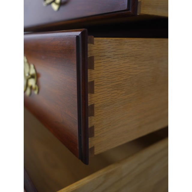 Henkel Harris Cherry Chippendale Style Secretary Desk For Sale In Philadelphia - Image 6 of 18