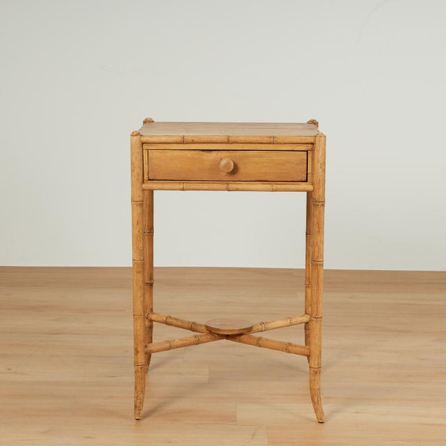 English Pair of Antique English Pine Faux Bamboo Stands For Sale - Image 3 of 17