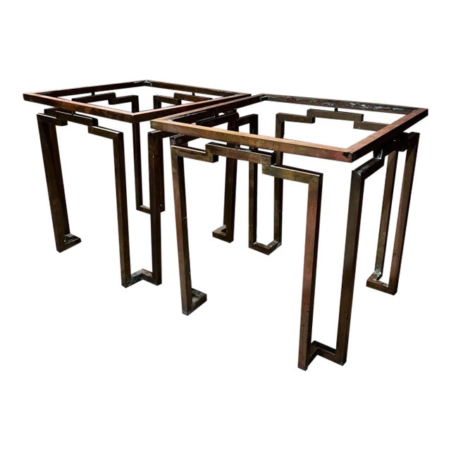Midcentury Modern Arturo Pani Side Tables in Bronze Mexico For Sale