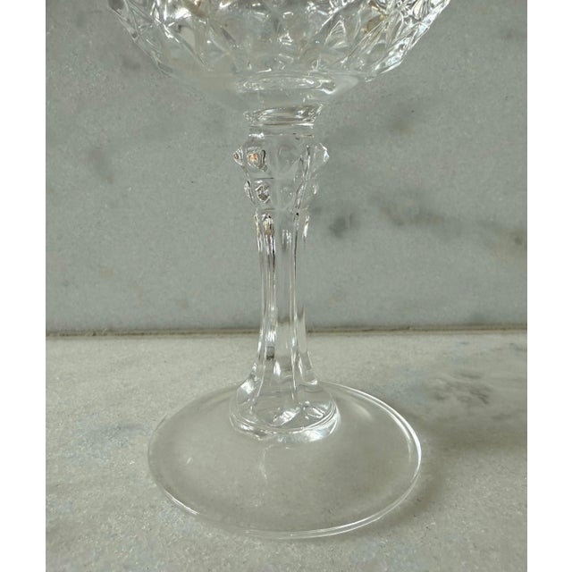 Set of 7 Cristal d'Arques Longchamp Wine Glasses For Sale - Image 9 of 9