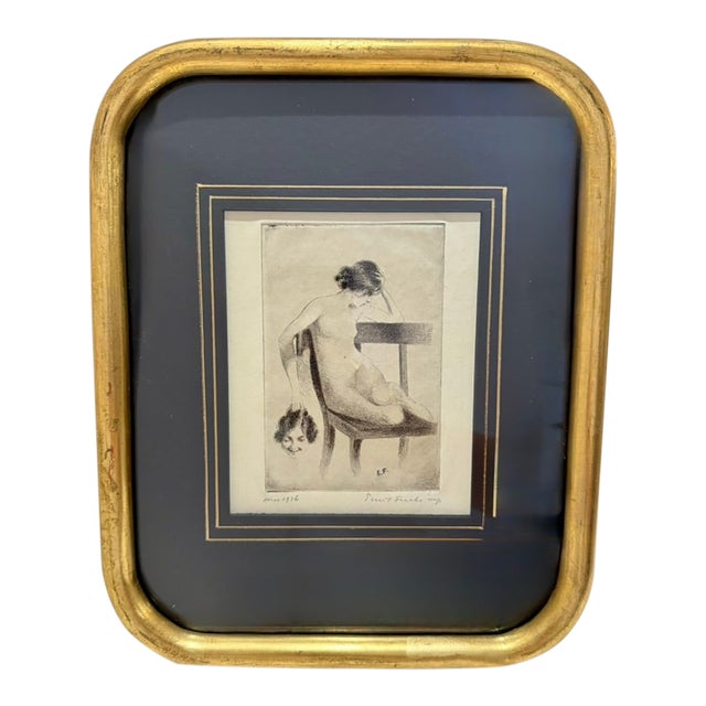 1920s Emil Fuchs Female Nude Etching For Sale