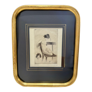 1920s Emil Fuchs Female Nude Etching