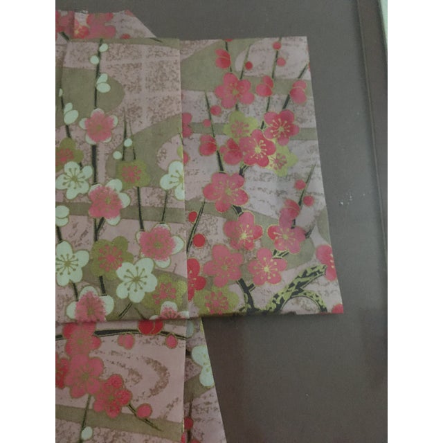 "Kimono for the Spring" Hida Takayama Chiyogami Art by E.Koby, Framed For Sale - Image 10 of 13