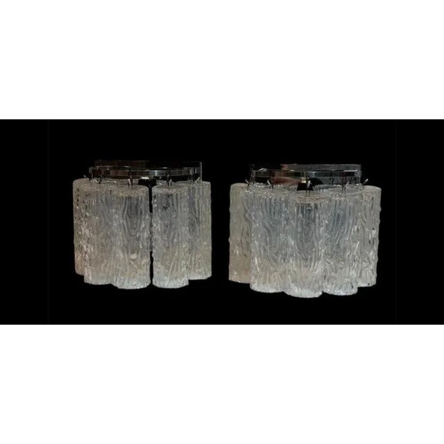 Metal Tronchi Sconces attributed to Toni Zuccheri for Venini, 1970s, Set of 2 For Sale - Image 7 of 9