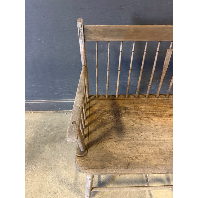 19th Century Spindleback Windsor Deacon's Bench For Sale - Image 10 of 10