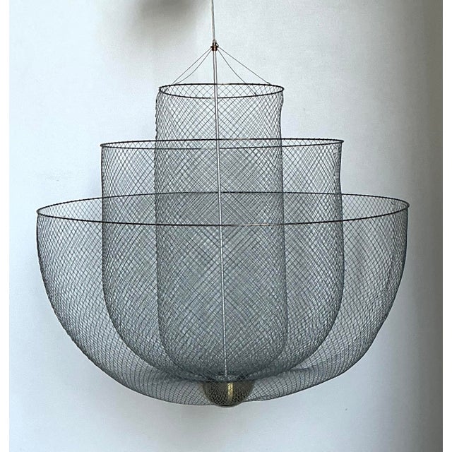 Late 20th Century Vintage Moooi “Meshmatics” Steel Mesh Chandelier For Sale - Image 5 of 12