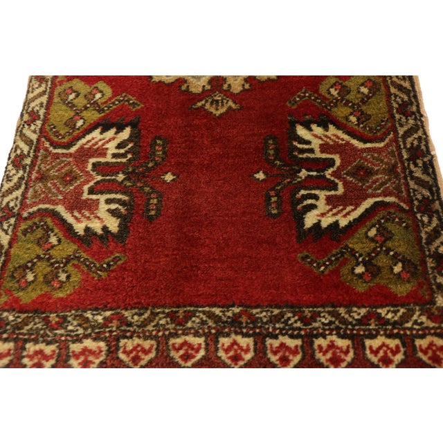 Vintage Turkish Yastik Rug - 01'08 X 03'02 For Sale - Image 4 of 8