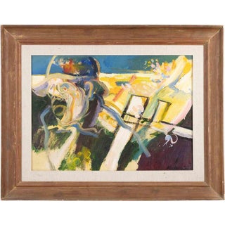 Cesco Magnolato, Spring, 1967, Oil Painting on Canvas, Framed For Sale