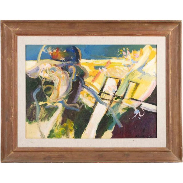 Cesco Magnolato, Spring, 1967, Oil Painting on Canvas, Framed For Sale