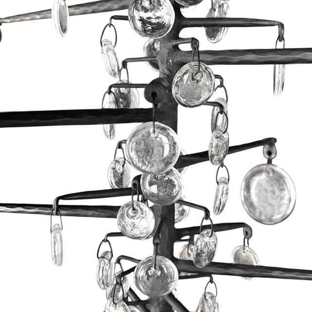 Eleven Arm Chandelier by Erik Höglund for Boda Glasbruk, Sweden For Sale - Image 9 of 17