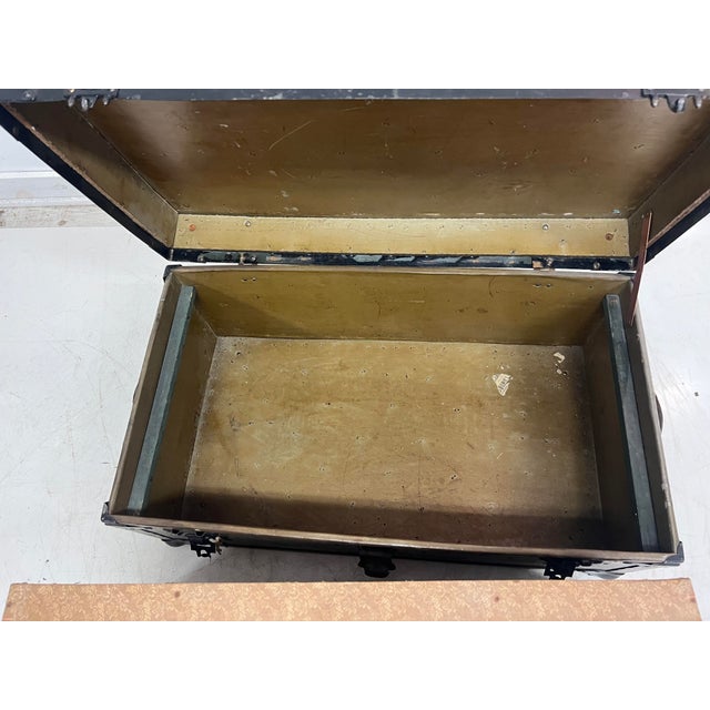 1940s Vintage Military Foot Locker Trunk With Insert Tray Chairish