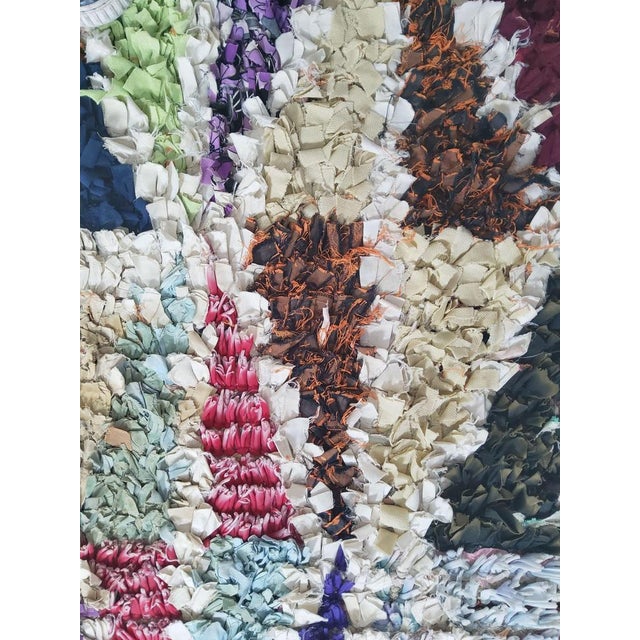 Gray Vintage Boucherouite Hand Knotted Rug For Sale - Image 8 of 10