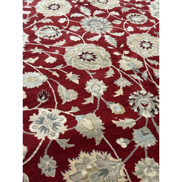 9ft 2in X 11ft 10in Kashan Persian Wool Area Rug For Sale - Image 4 of 12
