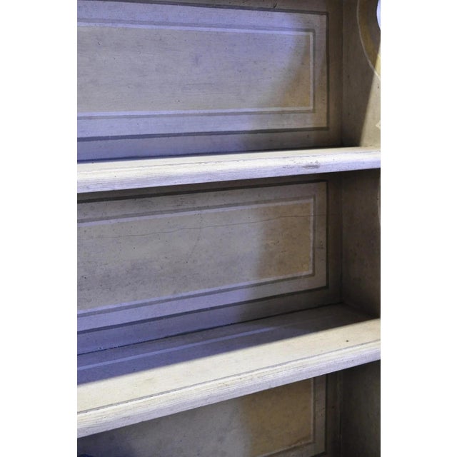 Beige Mid 20th Century Italian Provincial French Country Large Cupboard Cabinet Hutch by Trouvailles For Sale - Image 8 of 12