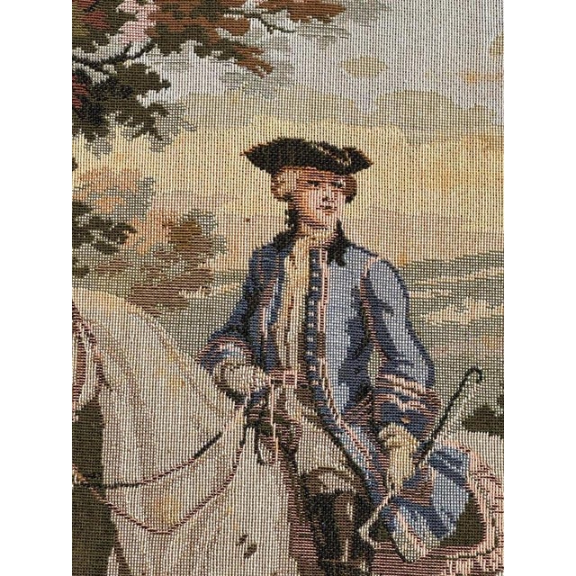 Vintage French Aubusson Jacquard Tapestry, 1980s For Sale - Image 4 of 13