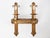 Magnificent 1960s Spanish Brutalist Gilt Iron Three-Light Wall Sconce. Masterfully handcrafted in Spain circa 1960....