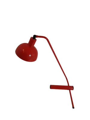 Minimalist Red Desk Lamp, Italy, Mid-20th Century