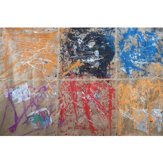 Alfredo Pizzi, One, 2022, Acrylic Painting on Jute Canvas For Sale