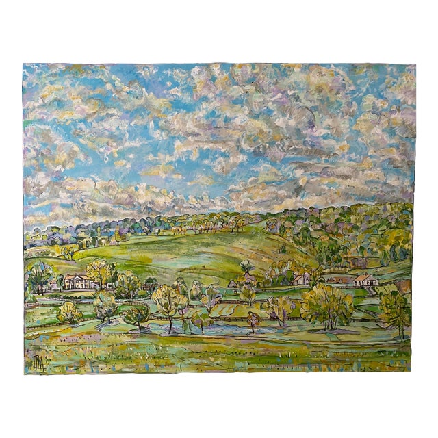Tyka" Blue Sky Over Ovoka" Oil Painting For Sale