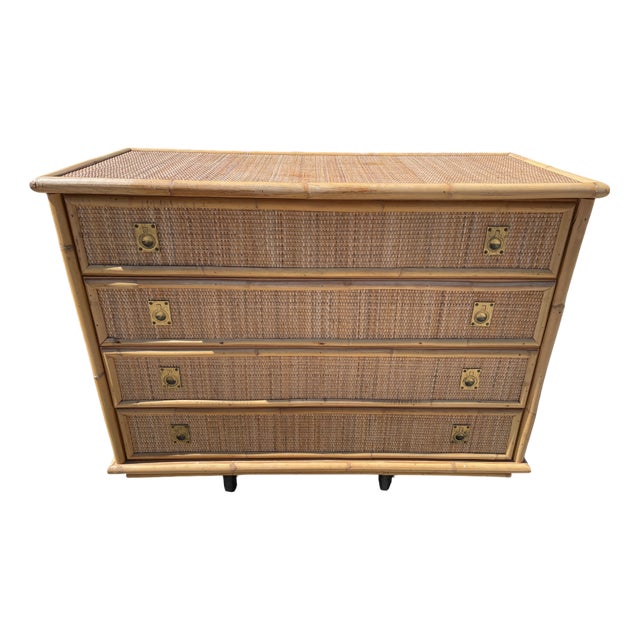 Rattan Chest of Drawers from Dal Vera For Sale