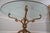 Hollywood Regency Brass & Round Glass Pedestal 54 Inch Dining Table For Sale - Image 11 of 11
