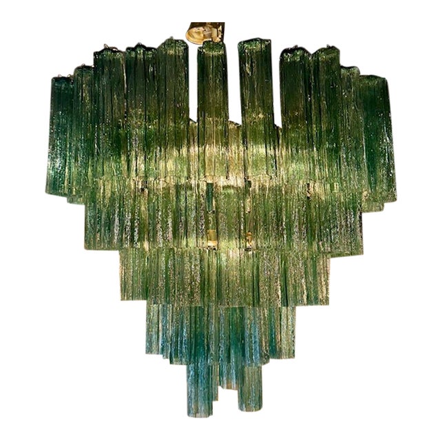 Modern Green Murano Glass "Trochi" Chandelier For Sale