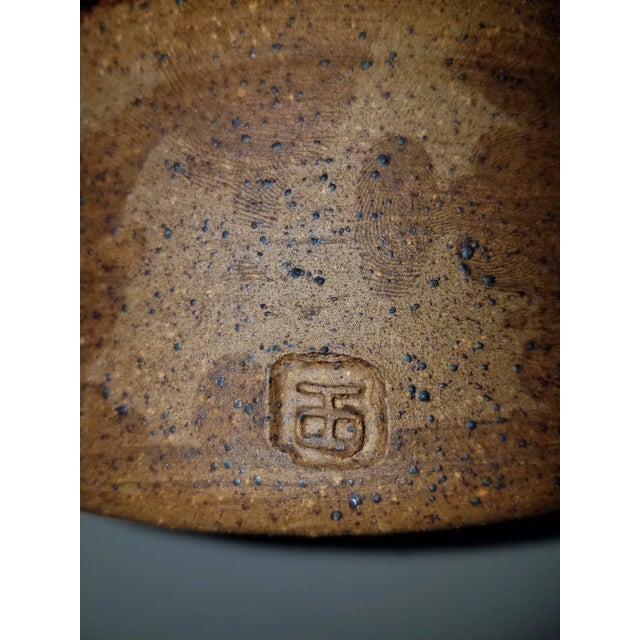 Mid-Century Byron Temple Studio Pottery Large Stoneware Vessel For Sale - Image 4 of 5