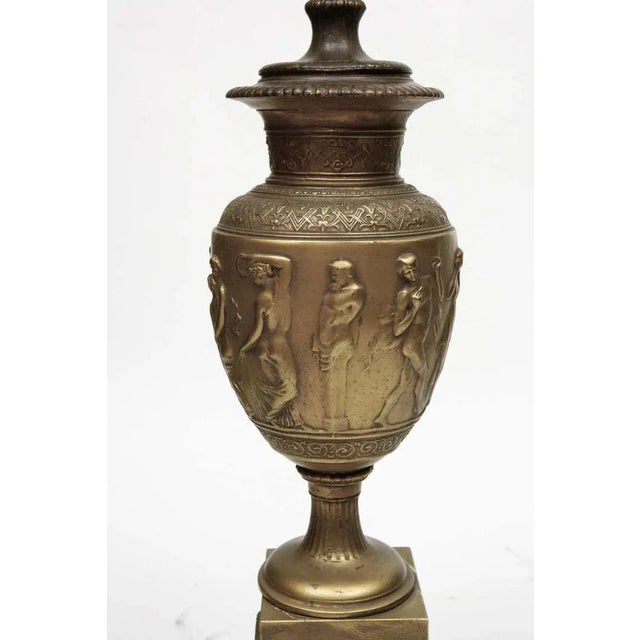 Greek Period Bronze Urn Shaped Table Lamp For Sale In Los Angeles - Image 6 of 10