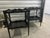 Hollywood Regency Amy Howard End Tables Black W/ Hand Painted Detail For Sale - Image 3 of 10