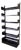 Black Metal Congress Bookcase attributed to Lips Vago, 1970s For Sale