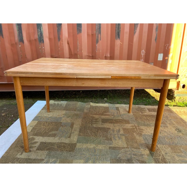 1970s Ansager Mobler Mid Century Modern Teak Expanding Table For Sale In Sacramento - Image 6 of 12
