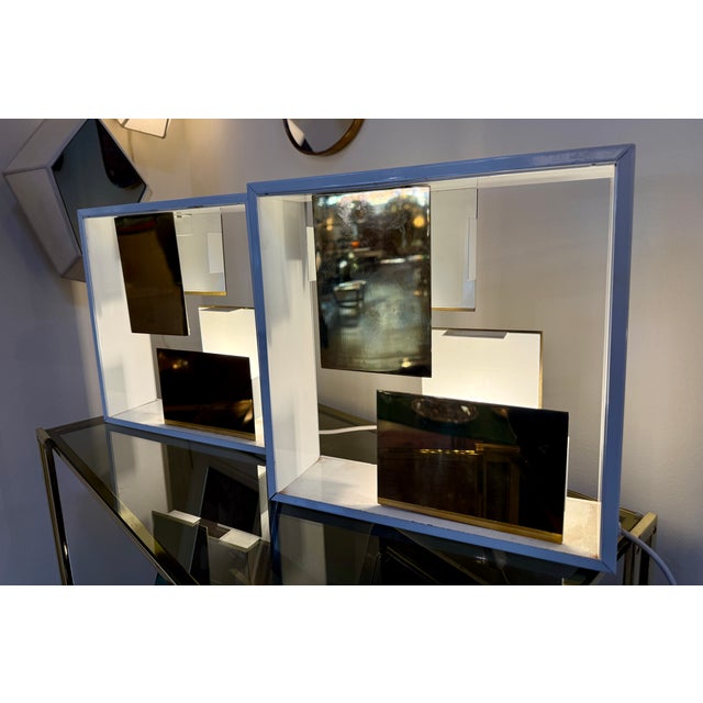 Pair of “Quadro Di Luce” Table Lamps by Gio Ponti for Pollice, Italy, 1960s For Sale - Image 13 of 18