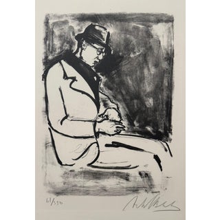 Arbit Blatas, Lithuanian French Artist Arbit Blatas Lithograph Pierre Bonnard School of Paris, 1962 For Sale