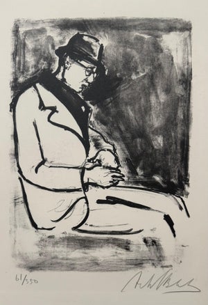 Arbit Blatas, Lithuanian French Artist Arbit Blatas Lithograph Pierre Bonnard School of Paris, 1962