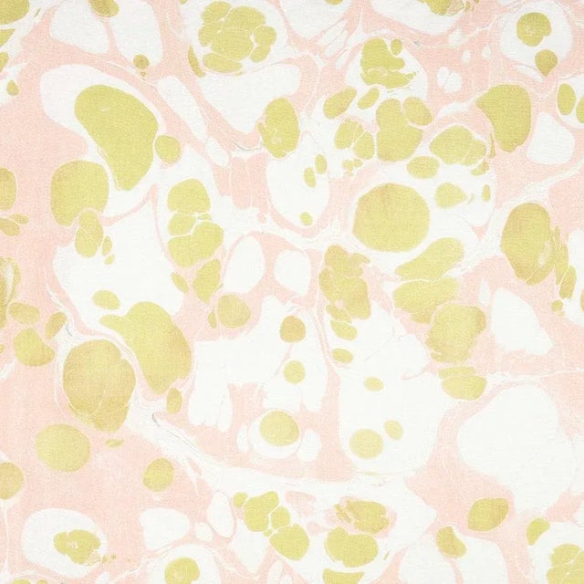 Contemporary Marmorizzata Blush Print on Cotton/Linen Blend Fabric For Sale - Image 3 of 3