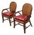 Palecek Rattan Armchairs, Pair For Sale
