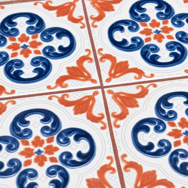 Painted Queen Anne Style Hardwood Tiled Coffee Table, 1950's For Sale - Image 11 of 12