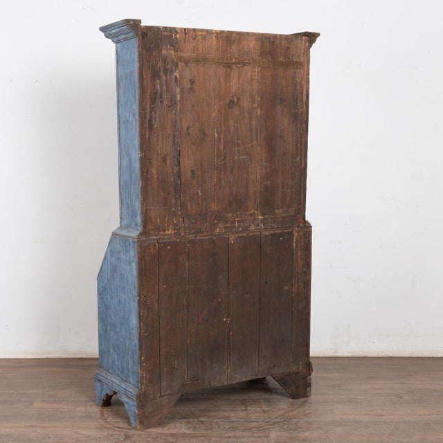 Mid 19th Century Swedish Blue Painted Pine Secretary For Sale - Image 14 of 14