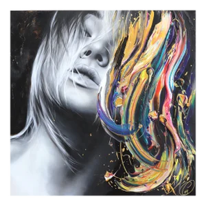 Imagine a Night - Impasto Thick Paint Colorful Original Figurative Original Artwork by Cynthia Coulombe-Bégin