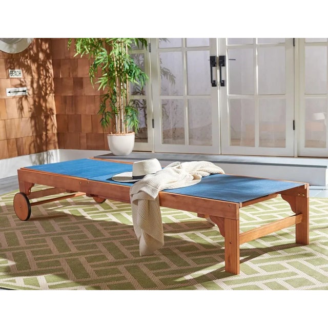 Ralden Sunlounger - Natural/Navy For Sale In Philadelphia - Image 6 of 11